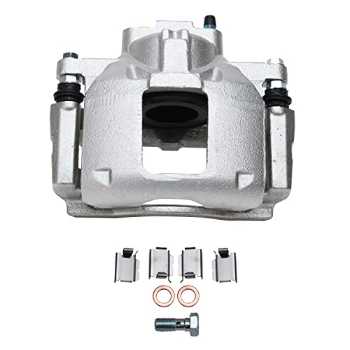 Image of Detroit Axle - Front Driver Side Disc Brake Caliper Ceramic Brake Pads Replacement for 2009-2012 Dodge Journey - 3pc Set