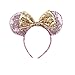 OBUY Mouse Ears Bow Headbands Glitter Princess Party Decoration Adult Mouse Ears,Sparkly Mouse Ears Mermaid Mouse Ears Headband for Girls Cosplay Costume for Girls & Women