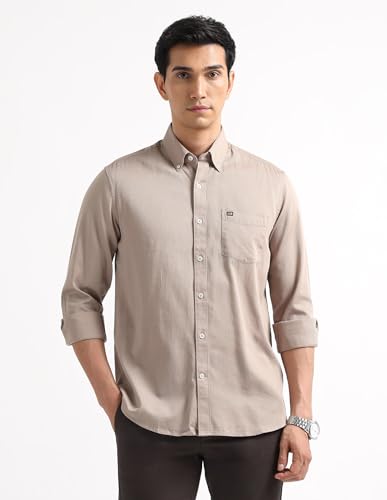 Image of Arrow Striped Slim Fit Mens Casual Shirts - 100% Cotton, Breathable & Comfortable, Full Sleeves Shirts for Men