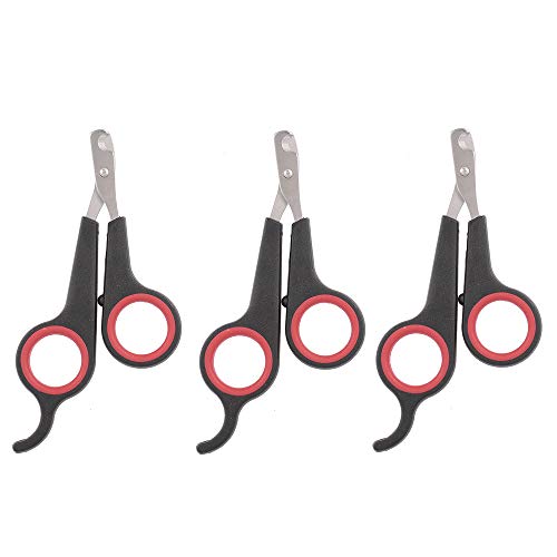 Festnight 3PCS Profissional Pet Cat Nail Clipper tesoura de aço inoxidável para animais Gatos (Multi