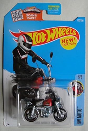 HOT WHEELS HW MOTO 5/5 2016 HONDA MONKEY Z50 135/250 SHOWDOWN SCAN & RACE CARD - image 1
