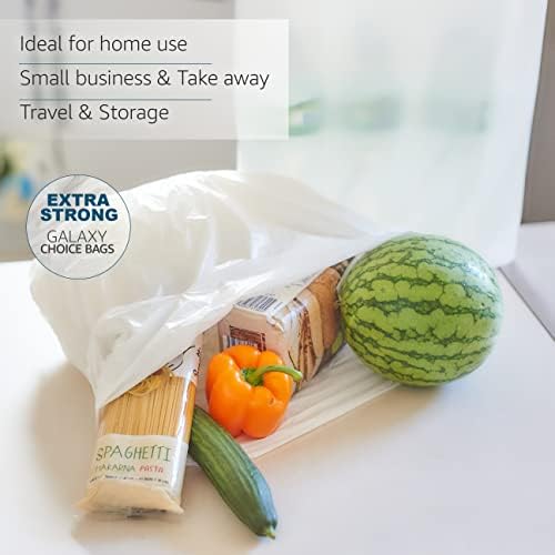 Carrier Bags Heavy Duty Commercial Use Plastic Vest Bags | Bulk Buy, Takeaway Bags , Large Carrier Bags with Handles for Business | Food, Travel Use, | Reusable Shopping Bag ,Supermarket Grocery Bag