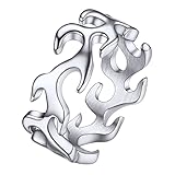 PROSTEEL Stainless Steel Flame Ring Jewelry Cool Pinky Rings For Men Size 7