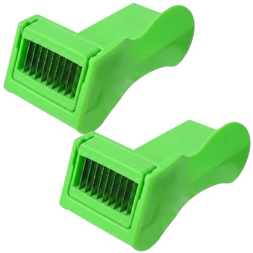 Runner Bean Slicer Efficient Vegetable Preparation Tool for Garden Harvests and Family Meals Manual Bean Slicer with Two Cutting Units in Green Colour