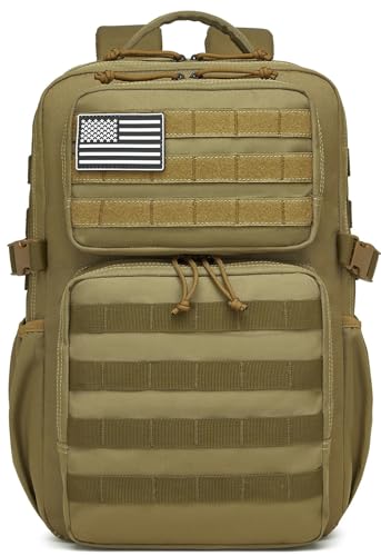 Image of Wotony Military Tactical Backpack for Men Waterproof Daypack 3 Day Assault Pack Molle Bag with Water Bottle Holder