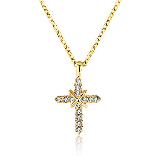 Collier croix de diamant cadeau idéal en alliage pour anniversaire
