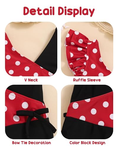 Image of Mioglrie Toddler Baby Swimsuit Girl Bathing Suit Girl 2T 3T 4T 5T 6T Girls One Piece Swimsuits Color Block Swimwear