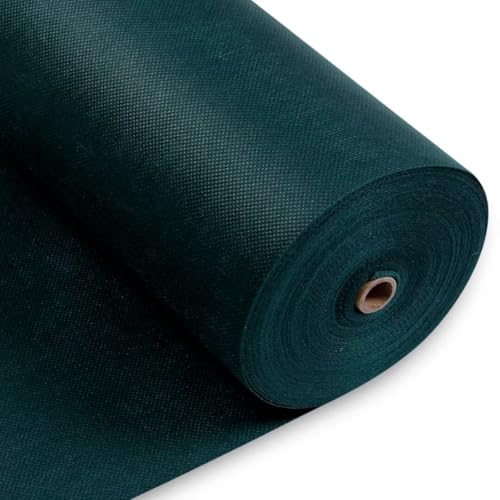 Longing Home Rouleau de Nappe jetable en intissé Imitation Tissu au mètre, idéal pour Un Anniversaire, Une fête, décoration (Vert foncé, 1 × 25 m)