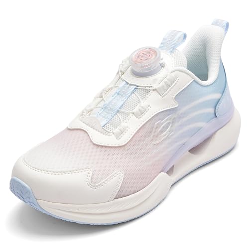 Balabala Turn Lock Boys Sneakers Girls Sneakers Kids Sneakers Tennis Shoes Breathable Running Walking Athletic Shoes