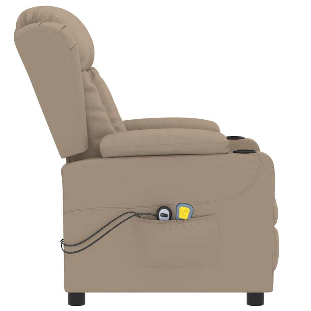 Poltrona Massaggio Elettrica Cappuccino Similpelle