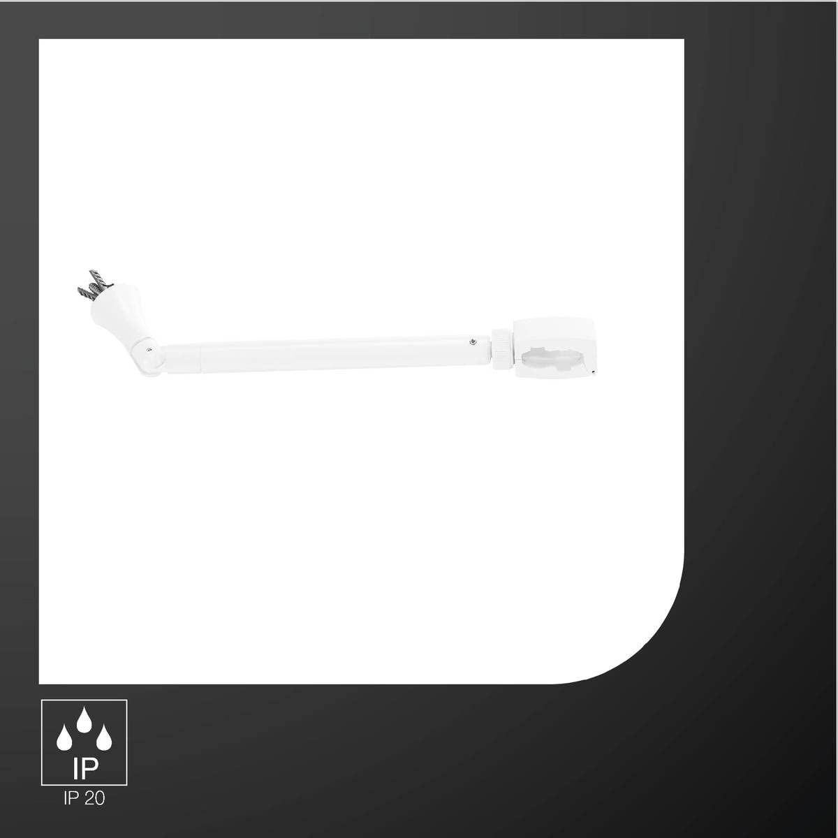 SLV Easytec System Flexible Ceiling Bracket for Sloping Roofs for EASYTEC II/White - Image 2