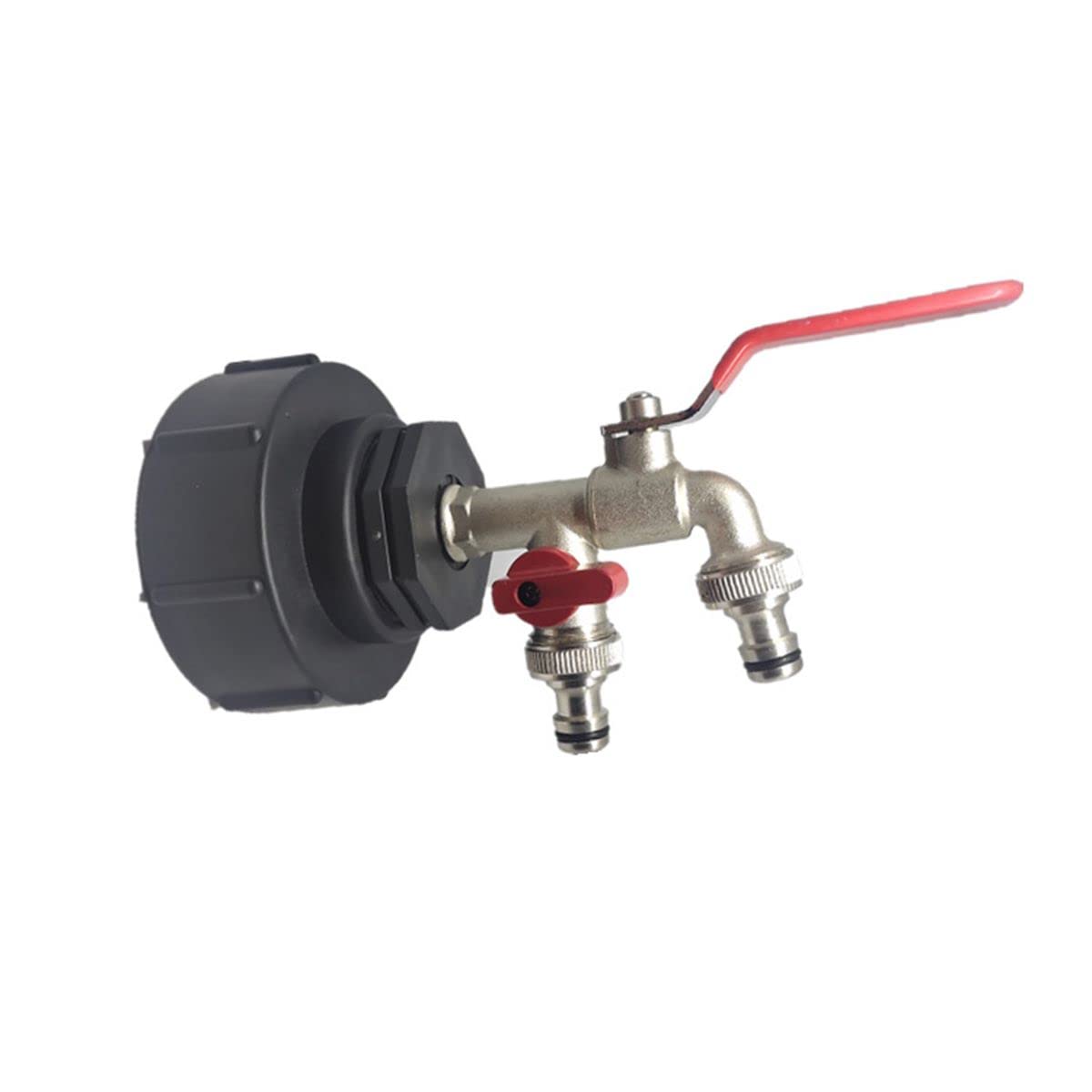 Adapter zbiornika S100 x 8 – podwójne złącze węża ogrodowego do pojemnika wodnego STO – mosiężne części montażowe do kranu dla łatwego odpływu i wydajnego nawadniania