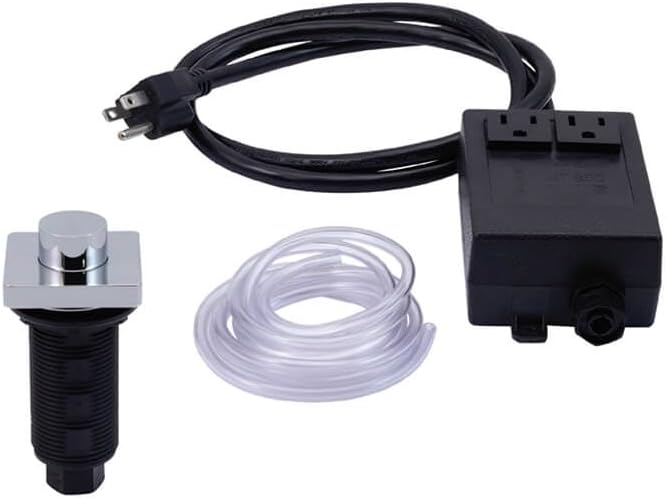 Mountain Plumbing: MT962R/ULB - Square “Deluxe” Raised Waste Disposer Air Switch with Freedom Mount