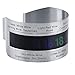YFOX Termómetro de vino de acero inoxidable,sensor de temperatura de vino tinto en forma de pulsera,práctico termómetro embotellado,adecuado para vino,vino espumoso (termómetro de vino externo)