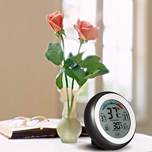 Zwbfu ° C / ° F Digital higrômetro temperatura medidor de umidade Max Min valor de tendência de exib