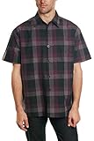 YAGO Men’s Short Sleeve Plaid Woven Work Shirt