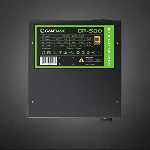 Game Max GP500 500w 80 Plus Bronzo Wired Alimentatore