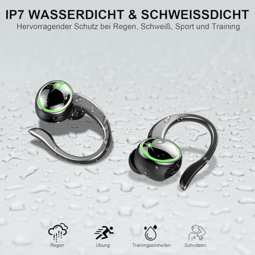 2026 Kopfhörer Kabellos Bluetooth 5.4, Bluetooth Kopfhörer Sport 6D Bass, 56 std Spielzeit In-Ear Kopfhörer, 4 ENC Noise Cancelling Mic… – Ansicht 5