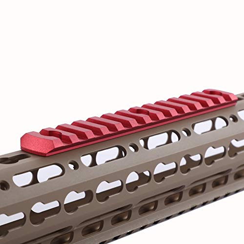TuFok Low Profile Keymod Rail Section Aluminum((13-Slot RED) - Thumbnail 4