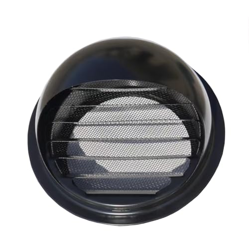 HZEPDVT Pintura for Hornear Parabrisas a Prueba de Lluvia Agrandado Engrosado Hemisférico Ventilación de Aire Fresco Rejilla esférica con Rejilla Puerto de Escape de Malla Negro 1 Pieza(3.2in)