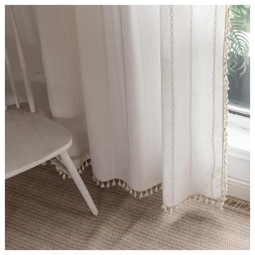 BCLBUSTE Boho Curtains Semi-Blackout Window Curtains