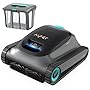 AIPER Robot de Piscine sans Fil, Robot Aspirateur Piscine Fond et Parois, WavePath Navigation 2.0, Nettoyage Périodique, 150 Minutes de Fonctionnement, pour Les Piscines Enterrées Jusqu'à 150㎡ (Gris)