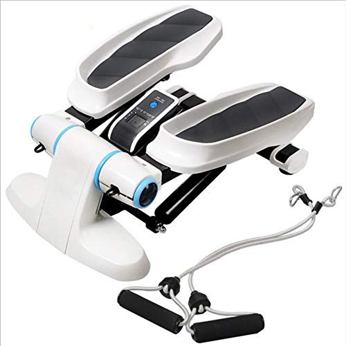 Pedal de fitness Escalera, mini acondicionador de subir escaleras, Máquinas de ejercicios con banda de resistencia y pantalla LCD, apropiados para uso en Deportes en funciones, Gimnasio en casa