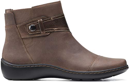 Clarks Womens Cora Tropic Leather Metallic Ankle Boots2