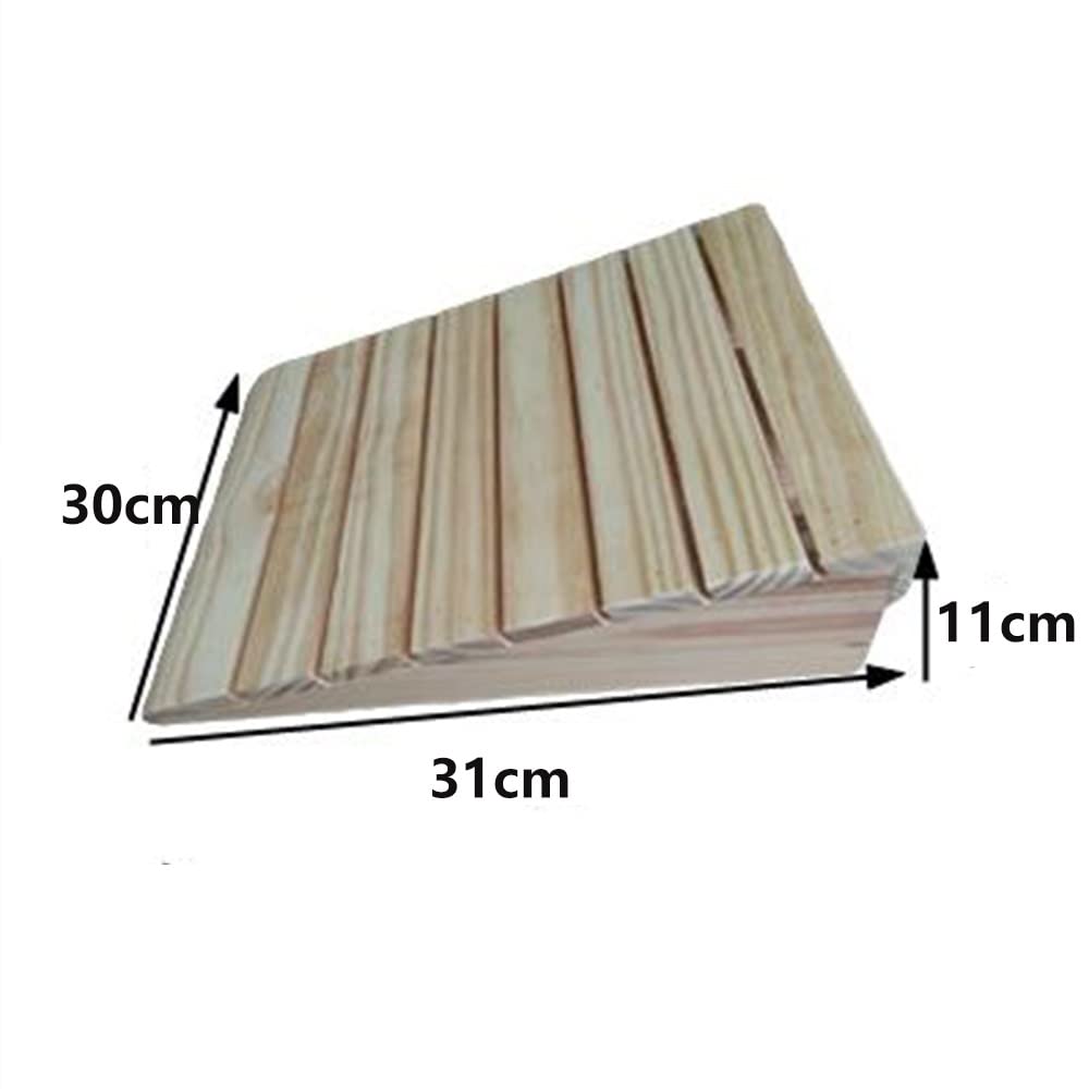 Rampa De Umbral De Madera Para Puerta 7-15cm Altura, Rampa De Acceso Antideslizantes Rampas De Bordillo Alta Carga, Rampas Para Silla De Ruedas Para Puertas De Hogar/jardín/cobertizos(31x30x11c