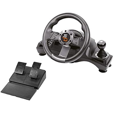Subsonic Superdrive - Racing steering wheel Drive Pro GS700with gear lever, pedals and vibrations for PS4 - Xbox One - PC and PS3