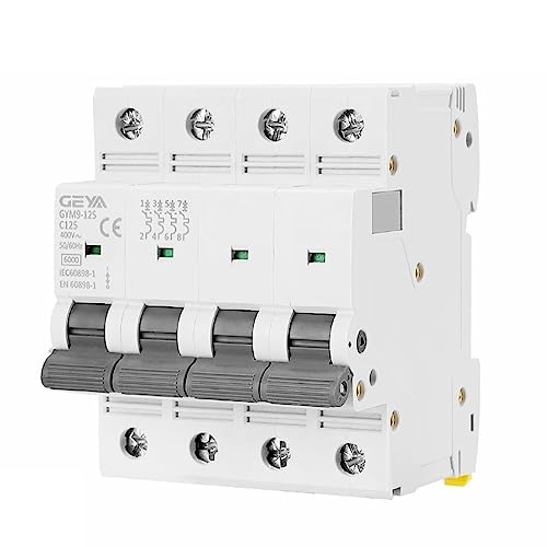 QEFHSVVZE Disjoncteur électrique CA 4 pôles GYM9-125 80 A 100 A 125 A 4P Largeur 71,2 mm 400 V 6 KA(80a)