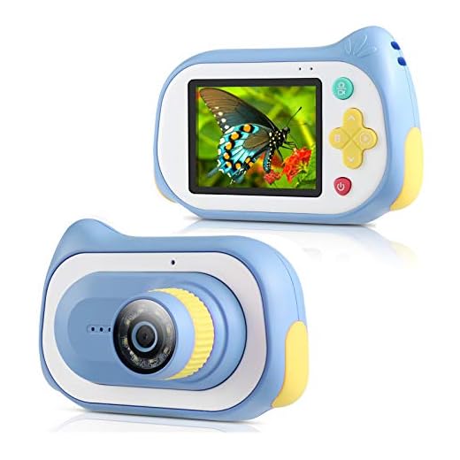 Kids Digital Camera,Koolertron Upgraded 15MP 4K Compact Starter Camera Mini Video Player Recorder & 200X Magnifier Digital Microscope 32GB TF Card for Children 3-10 Years Old Boys Girls