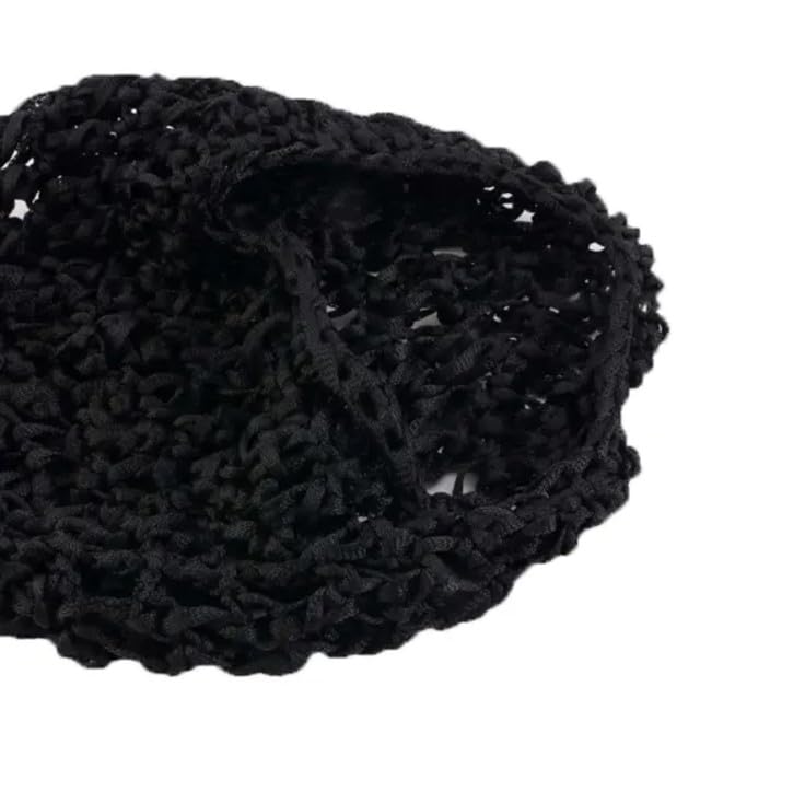 Miniatura 4 de Doobie HairNet - Cubierta de malla de ganchillo para dormir, tejido de rayón grueso y corto