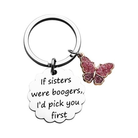 Huiuy Sister Keychain, If Sisters Were Boogers Funny Gift for Sister, Birthday Christmas Gifts Ideas from Sister (If sister were boogers...) Cover