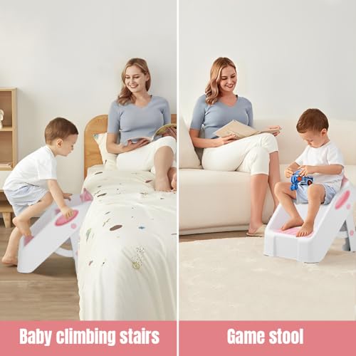 Step Stool for Toddlers, Toddler Step Stool for Bathroom Sink, Foldable Non-Slip Kids Stool with Handle, 2 Step Stools for Kids, Toddler Stool for Kitchen Bedroom Counter Sink - Image 5