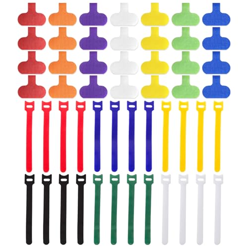 Cable Management Kit, 28 Pcs Multi-color Cable Labels and 24 Pcs Reusable Fastening Cable Ties, Cord Labels/Wire Ties For Home, Office, Desk, Cable Organizer, Cord Management