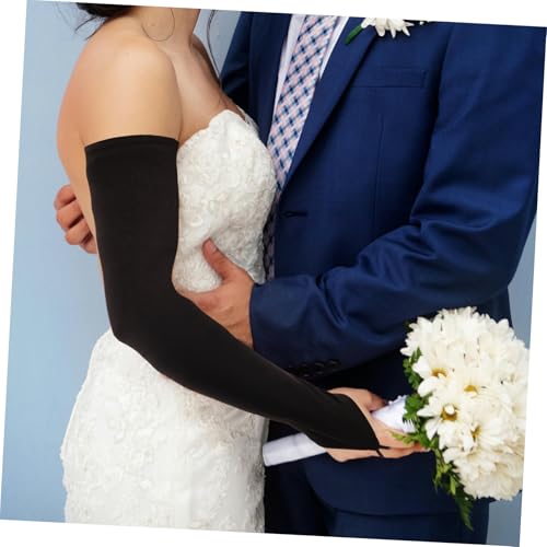 Satin Elbow Gloves Elegant Fingerless Bridal Accessory for Weddings and Evening Parties Luxurious Satin Gloves for Dress up4