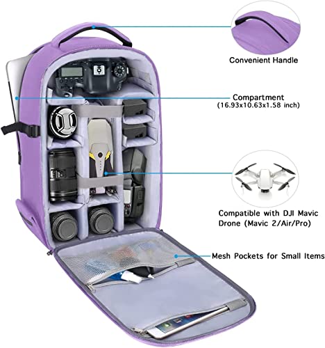 Image of MOSISO Camera Backpack, Photography Camera Bag 15-16 inch Waterproof Hardshell Case with Tripod Holder&Laptop Compartment