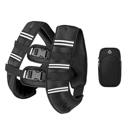 Image of Weighted Vest for Women and Men, 8 /12 /16 /20lb Weight Vest with Reflective Stripe for Workout, Strength Training, Running, Fitness, Muscle Building, Weight Loss, Weightlifting
