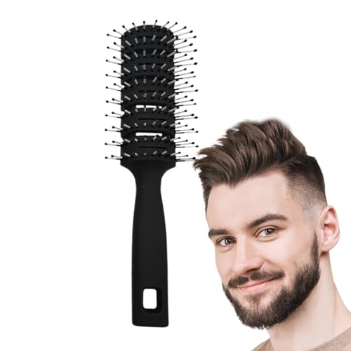 ventilata curva - Pettine per capelli a ergonomico, flessibile ventilata, costole per massaggio del cuoio capelluto, file antistatiche professionali | Styling con flusso