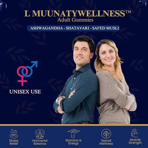 Image of Shatavari Ashwagandha Safed Musli Gummies | Herbal Supplement for Stress Support, Energy & Hormonal Balance | Vegan, Sugar Free | 90 Gummies (Pack of 3)