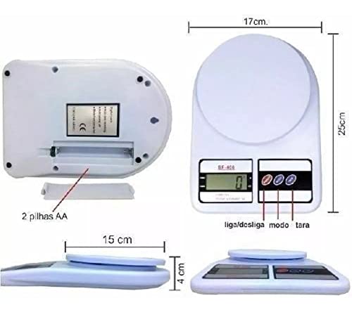 Balança Digital Cozinha + Termômetro Culinário Espeto Tp101