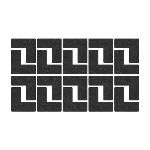 Marqueurs de coin 5,1x5,1x2 cm Beiyier en L noirs pour signalisation d'emplacement rigide