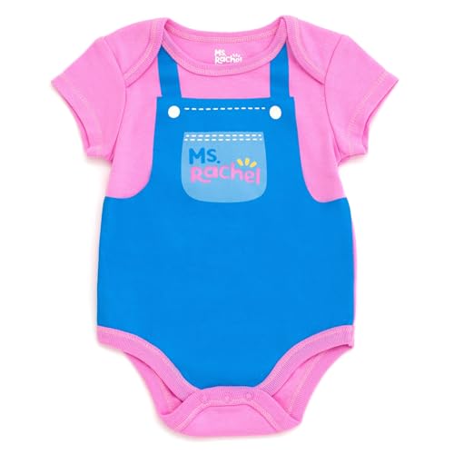 Ms. Rachel Baby Girls 3 Pack Cosplay Bodysuits Newborn to Infant Sizes (Newborn - 24 Months)4