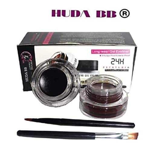 HUDA BB® Water Proof Long-wear Gel Eyeliner (Black and Brown) - Image 5