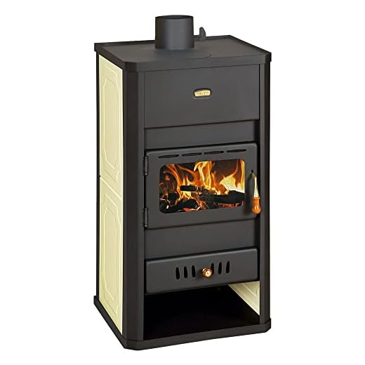 Estufa de leña para sistema de calefacción central Prity S3 W13 con caldera integral