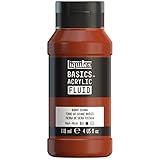 Liquitex BASICS Acrylic Fluid Paint, 118ml (4-oz) Bottle, Burnt Sienna