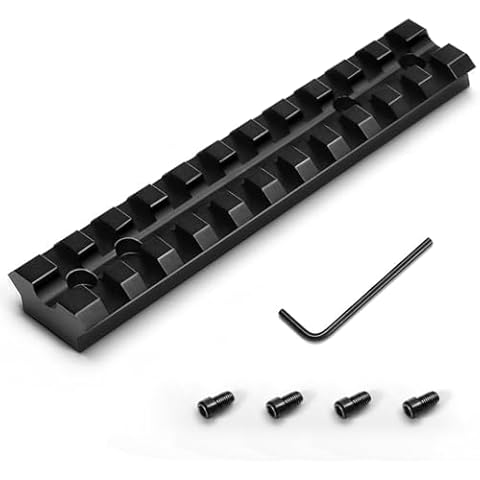 Picatinny Rail Mount for 10/22 Scope Mounts with 11 Slots for Red Dots Mounting, Scopes, Magnifiers-Black Cover