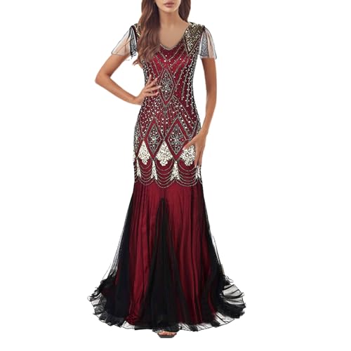 Robe Femme Chic Et Elegant Robe Ceremonie Femme Longue Soiree De Cocktail Bordeaux Mère La Mariée Mariage Noire Terracotta Mere Mariee Grande Taille Pour A Paillette...