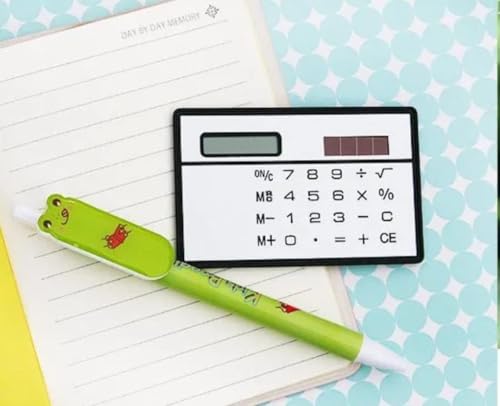 Image of Mini Solar Power Pocket Calculator Portable Mini Calculator for Home Office School (Silver and Black) (3)